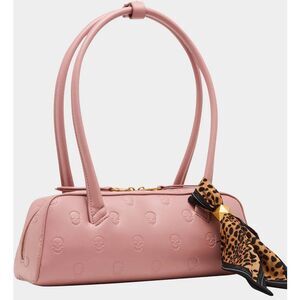 NWT~BETSEY JOHNSON Skullicious Shoulder Bag Purse in Blush Pink~$98 Tags~